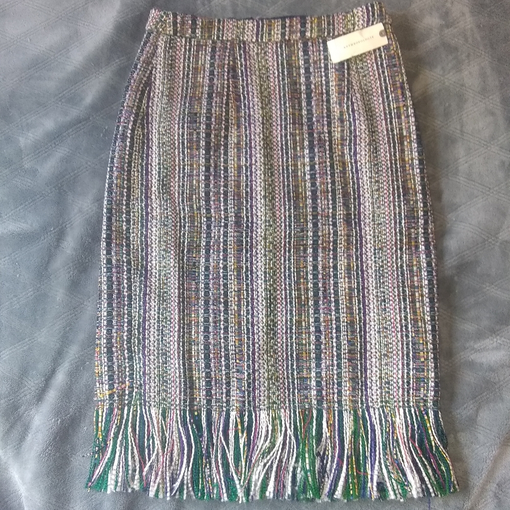 Anthropologie Multicolor Striped Pencil Skirt